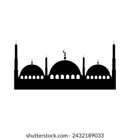 Ramadan kareem mosque illustration design vector