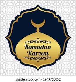 Diseño vectorial de fondo islámico de la mezquita Ramadan Kareem
