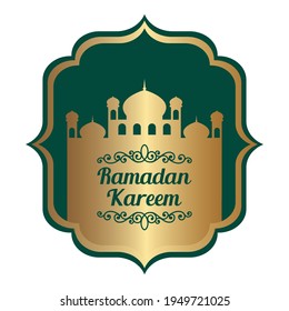 Ramadan Kareem mosque islamic background vector design
