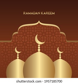 Ramadan Kareem mosque islamic background vector design illustration