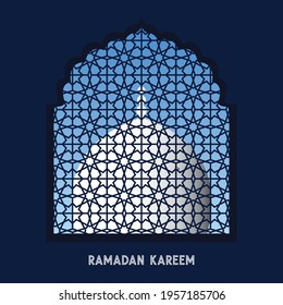 Ramadan Kareem mosque islamic background vector design illustration