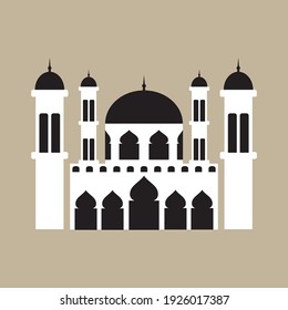Fondo vectorial de la mezquita Ramadan Kareem