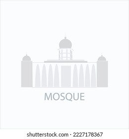 Ramadan Kareem Mosque or Masjid. vector illustration.