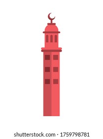 ramadan kareem mosque tower temple vector illustration design