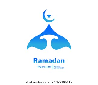 Ramadan kareem mosque vector design and illustration