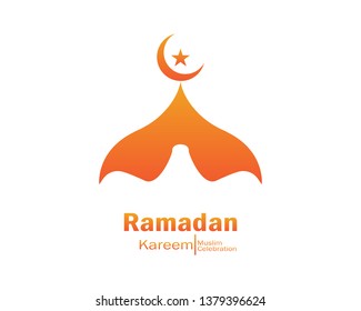 Ramadan kareem mosque vector design and illustration