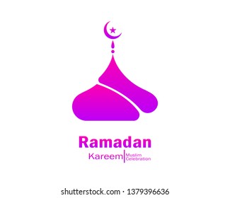 Ramadan kareem mosque vector design and illustration