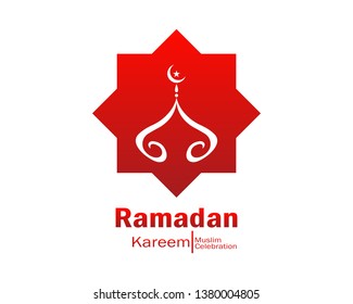 Ramadan kareem mosque vector design and illustration