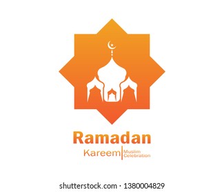Ramadan kareem mosque vector design and illustration