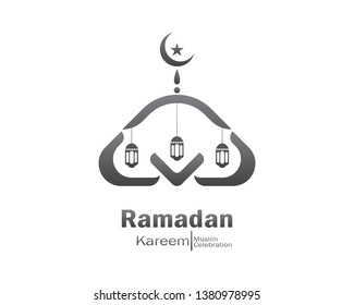 Ramadan kareem mosque vector design and illustration