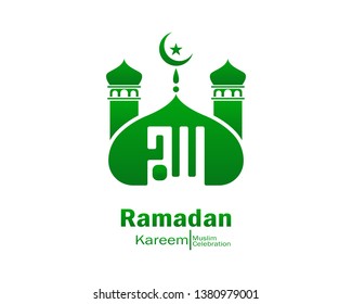 Ramadan kareem mosque vector design and illustration