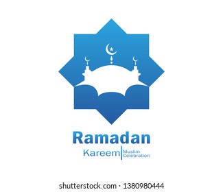 Ramadan kareem mosque vector design and illustration