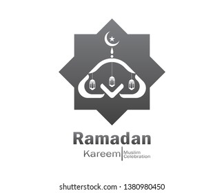Ramadan kareem mosque vector design and illustration