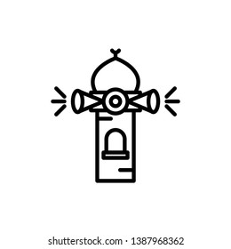 Ramadan kareem mosque vector line icon. template, greeting card, app, web, mobile, arabic, islam, and more.