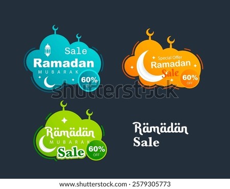 Ramadan kareem mubarak background vector illustration for greeting