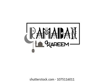 Ramadan Kareem mubarak banner for postcards and other uses.
