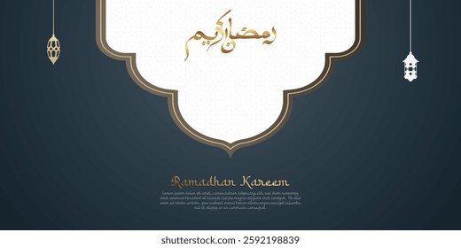 Ramadan kareem, ramadan mubarak greeting background template