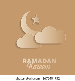 Ramadan Kareem Mubarak Greeting Card. Happy & Holy Ramadan. Month of fasting for Muslims. Arabic Calligraphy. mosque, Lantern and pattern design . paper cut design. 3D luxury design. 