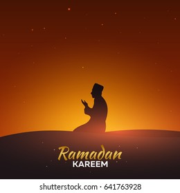 Ramadan Kareem. Ramadan Mubarak. Greeting card. Arabian night