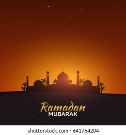 Ramadan Kareem. Ramadan Mubarak. Greeting card. Arabian night