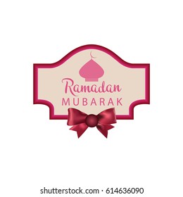 ramadan kareem / mubarak greeting design, vector illustration