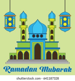 ramadan kareem / mubarak, happy ramadan greeting design for Muslims holy month, vector illustration