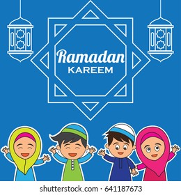ramadan kareem / mubarak, happy ramadan greeting design for Muslims holy month, vector illustration