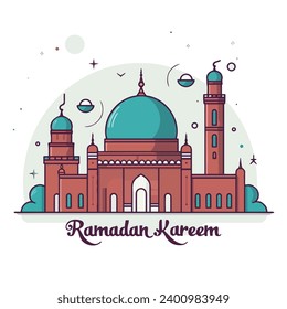 ramadan kareem mubarak vector design white background