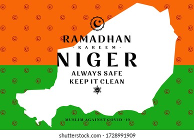Ramadan Kareem Niger Always Safe Keep It Clean. World Campaign Wallpaper Background Against Covid 19 Pandemic