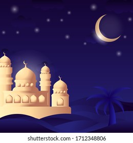Ramadan Kareem Night Background Design