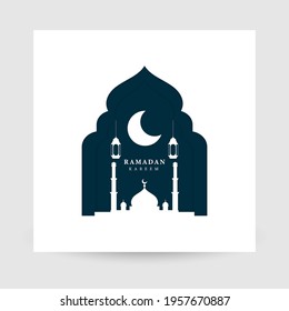 Ramadan Kareem Night View Background 