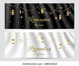 Ramadan kareem on silk background, premium design concept,greetings Ramadan kareem, elegant design, design for greeting cards, text, website, brochure, illustrations eps10
