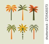 Ramadan Kareem Palm Tree Illustration