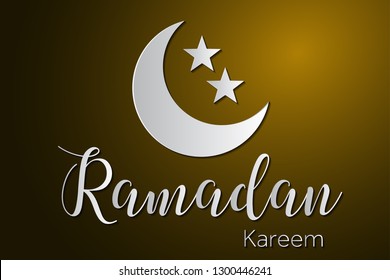 ramadan kareem paper art icon illustration vector , ramadan kareem paper art icon illustration vector design