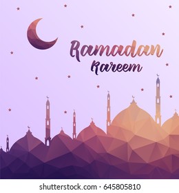 Ramadan Kareem polygon. Vector illustration eps10.