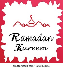 Ramadan Kareem poster background vector illustration design Greeting Card. Social Media post template Ramadhan Mubarak. Happy  Holy Ramadan. The month of fasting for Muslims