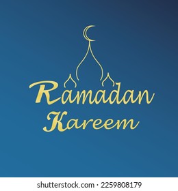 Ramadan Kareem poster background vector illustration design Greeting Card. Social Media post template Ramadhan Mubarak. Happy  Holy Ramadan. The month of fasting for Muslims