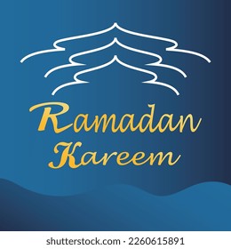 Cartel de Ramadan Kareem de fondo de ilustración vectorial diseño tarjeta de saludo. Plantilla de publicación de medios sociales Ramadhan Mubarak. Feliz Ramadán Santo. El mes del ayuno para los musulmanes