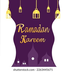 Ramadan Kareem Poster Hintergrund Vektorgrafik Design Grußkarte. Social Media Post Template Ramadhan Mubarak. Fröhlicher Heiliger Ramadan. Der Fastenmonat für Muslime