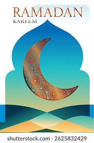 Ramadan Kareem – cartel, tarjeta, Ilustración vectorial