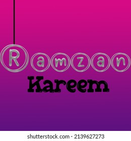 Ramadan Kareem Poster Design. The holy month Ramazan Kareem.  