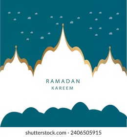 Ramadan Kareem poster design with lanterns, moon, star, and lamp.
Ramadan Mubarak Islamic banner template vector Used for Eid ul Fitr and Eid ul Adha.