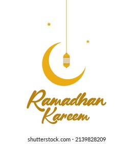 Ramadan Kareem poster design vector illustration.