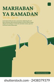 Ramadan kareem poster design vector