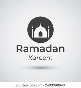 Ramadan Kareem Poster Flat Design suitable for banner or social media post template modern