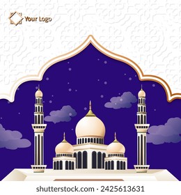 Ramadan Kareem, poster or greeting template
