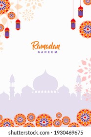 Ramadan Kareem Poster Template Design Free Vector