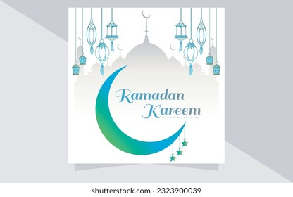 Ramadan Kareem Poster template design 