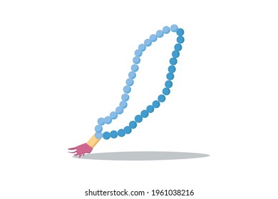 Ramadan Kareem Prayer Beads Vector