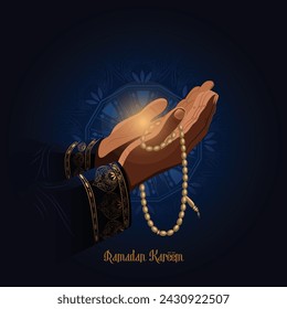 Ramadan Kareem Prayer and Hand